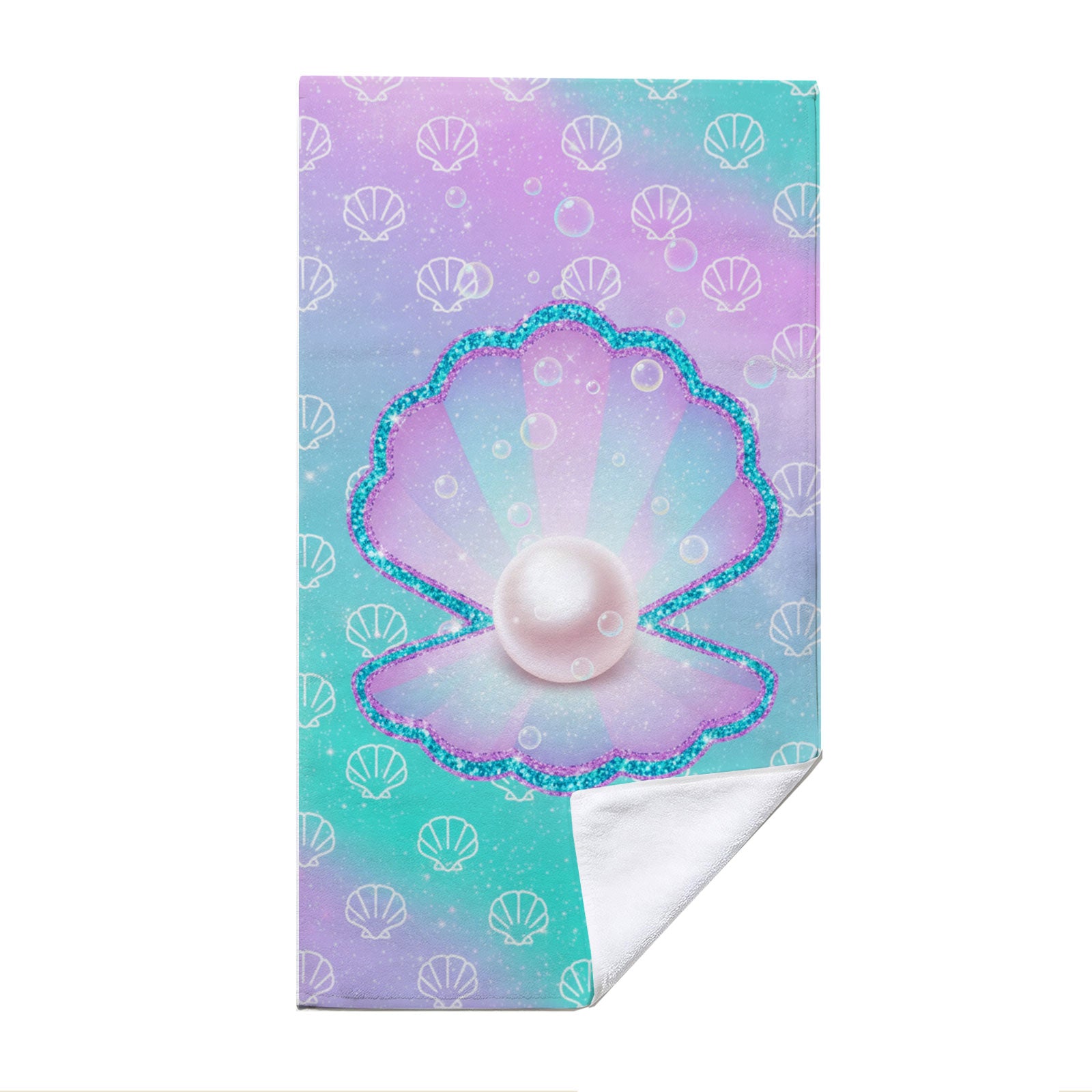 Glitter Mermaid Ocean Beach Towel Quick Dry Microfiber Summer Vacation Gift