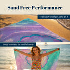 Glitter Mermaid Ocean Beach Towel Quick Dry Microfiber Summer Vacation Gift