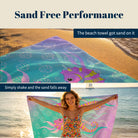 Glitter Mermaid Ocean Beach Towel Quick Dry Microfiber Summer Vacation Gift
