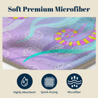 Glitter Mermaid Ocean Beach Towel Quick Dry Microfiber Summer Vacation Gift