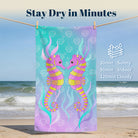 Glitter Mermaid Ocean Beach Towel Quick Dry Microfiber Summer Vacation Gift