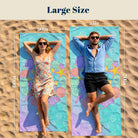Glitter Mermaid Ocean Beach Towel Quick Dry Microfiber Summer Vacation Gift