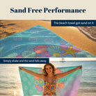 Glitter Mermaid Ocean Beach Towel Quick Dry Microfiber Summer Vacation Gift