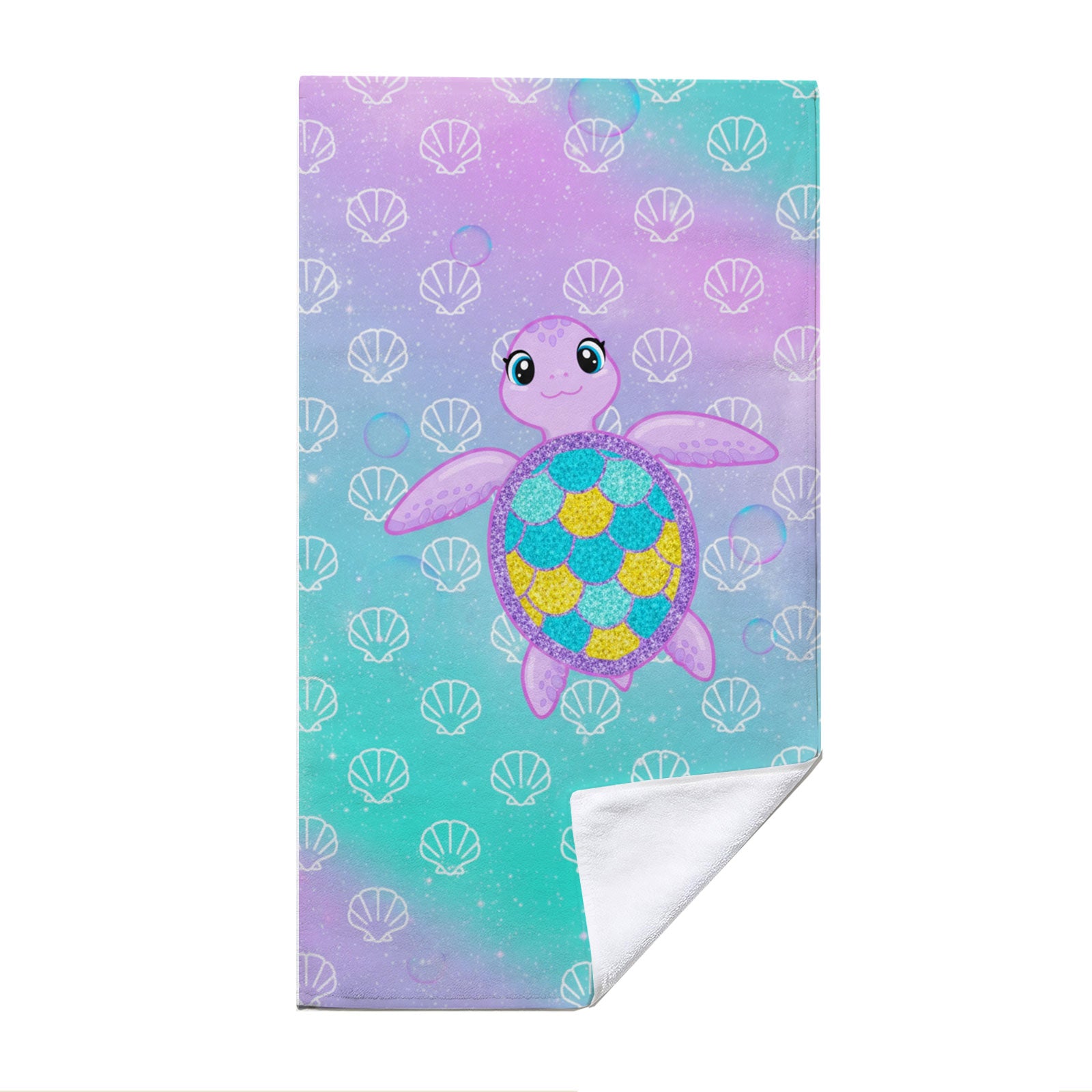 Glitter Mermaid Ocean Beach Towel Quick Dry Microfiber Summer Vacation Gift