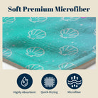 Glitter Mermaid Ocean Beach Towel Quick Dry Microfiber Summer Vacation Gift