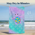 Glitter Mermaid Ocean Beach Towel Quick Dry Microfiber Summer Vacation Gift