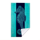 Turquoise Marine Life Beach Towel Quick Dry Microfiber Summer Vacation Gift