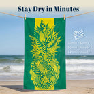 Tropical Geometric Beach Towel Quick Dry Microfiber Summer Vacation Gift
