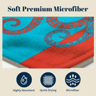 Marine Mandala Beach Towel Quick Dry Microfiber Summer Vacation Gift