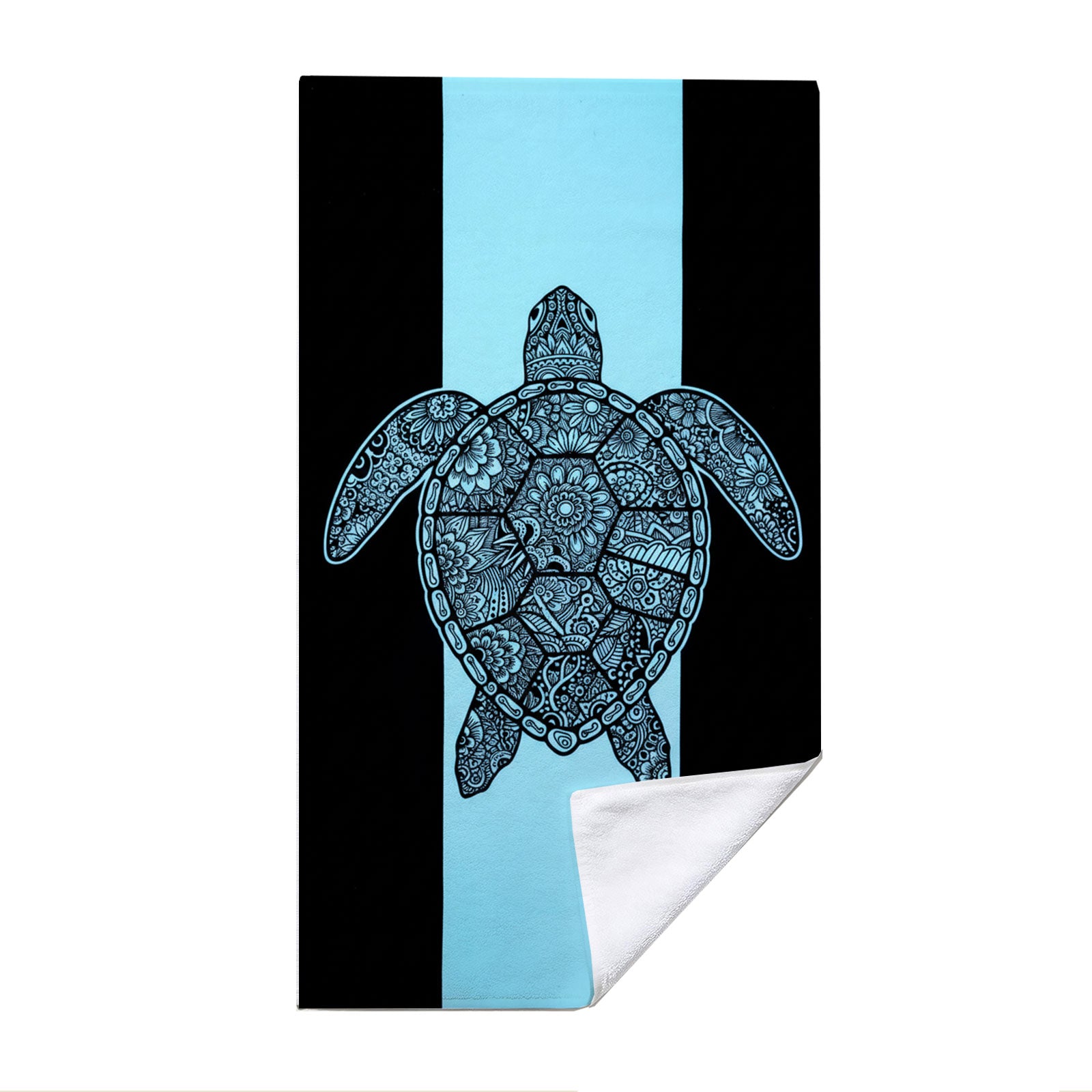 Monochrome Marine Mandala Beach Towel Quick Dry Microfiber Summer Vacation Gift
