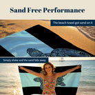 Monochrome Marine Mandala Beach Towel Quick Dry Microfiber Summer Vacation Gift