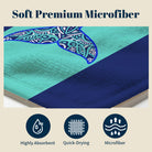 Mandala Ocean Beach Towel Quick Dry Microfiber Summer Vacation Gift