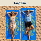 Blue Mandala Ocean Beach Towel Quick Dry Microfiber Summer Vacation Gift