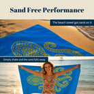 Blue Mandala Ocean Beach Towel Quick Dry Microfiber Summer Vacation Gift