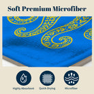 Blue Mandala Ocean Beach Towel Quick Dry Microfiber Summer Vacation Gift