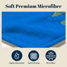 Blue Mandala Ocean Beach Towel Quick Dry Microfiber Summer Vacation Gift