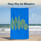 Blue Mandala Ocean Beach Towel Quick Dry Microfiber Summer Vacation Gift
