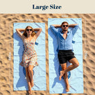 Tribal Geometric Beach Towel Blue Marine Life Quick Dry Microfiber Summer Gift