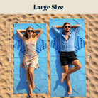 Tribal Geometric Beach Towel Blue Marine Life Quick Dry Microfiber Summer Gift