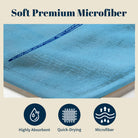 Tribal Geometric Beach Towel Blue Marine Life Quick Dry Microfiber Summer Gift