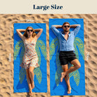Blue Mandala Ocean Beach Towel Quick Dry Microfiber Summer Vacation Gift