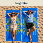 Blue Mandala Ocean Beach Towel Quick Dry Microfiber Summer Vacation Gift