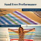 Colorful Striped Beach Towel Quick Dry Microfiber Summer Vacation Gift