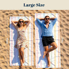 Colorful Striped Beach Towel Quick Dry Microfiber Summer Vacation Gift