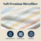 Colorful Striped Beach Towel Quick Dry Microfiber Summer Vacation Gift