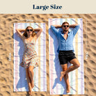 Colorful Striped Beach Towel Quick Dry Microfiber Summer Vacation Gift
