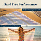 Colorful Striped Beach Towel Quick Dry Microfiber Summer Vacation Gift