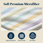 Colorful Striped Beach Towel Quick Dry Microfiber Summer Vacation Gift