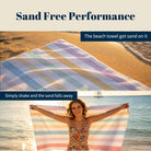 Colorful Striped Beach Towel Quick Dry Microfiber Summer Vacation Gift