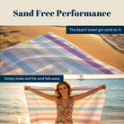 Colorful Striped Beach Towel Quick Dry Microfiber Summer Vacation Gift