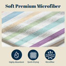 Colorful Striped Beach Towel Quick Dry Microfiber Summer Vacation Gift