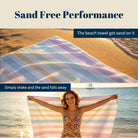 Colorful Striped Beach Towel Quick Dry Microfiber Summer Vacation Gift
