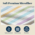 Colorful Striped Beach Towel Quick Dry Microfiber Summer Vacation Gift