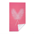 Pink Mandala Beach Towel White Line Art Quick Dry Summer Vacation Gift