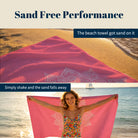 Pink Mandala Beach Towel White Line Art Quick Dry Summer Vacation Gift