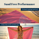Pink Mandala Beach Towel White Line Art Quick Dry Summer Vacation Gift