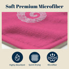 Pink Mandala Beach Towel White Line Art Quick Dry Summer Vacation Gift