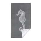 Vintage Nautical Beach Towel Etched Art Quick Dry Microfiber Summer Gift