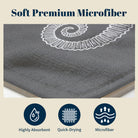 Vintage Nautical Beach Towel Etched Art Quick Dry Microfiber Summer Gift