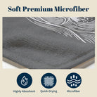 Vintage Nautical Beach Towel Etched Art Quick Dry Microfiber Summer Gift