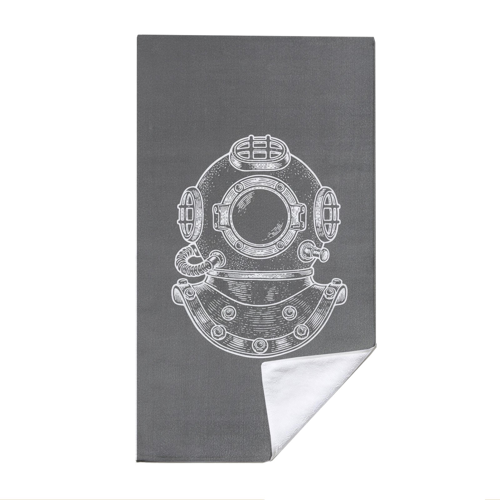 Vintage Nautical Beach Towel Etched Art Quick Dry Microfiber Summer Gift