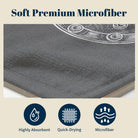 Vintage Nautical Beach Towel Etched Art Quick Dry Microfiber Summer Gift