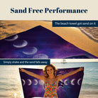 Mystical Cosmic Animal Beach Towel Quick Dry Spiritual Gift