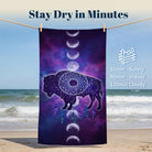 Mystical Cosmic Animal Beach Towel Quick Dry Spiritual Gift