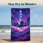 Mystical Cosmic Animal Beach Towel Quick Dry Spiritual Gift