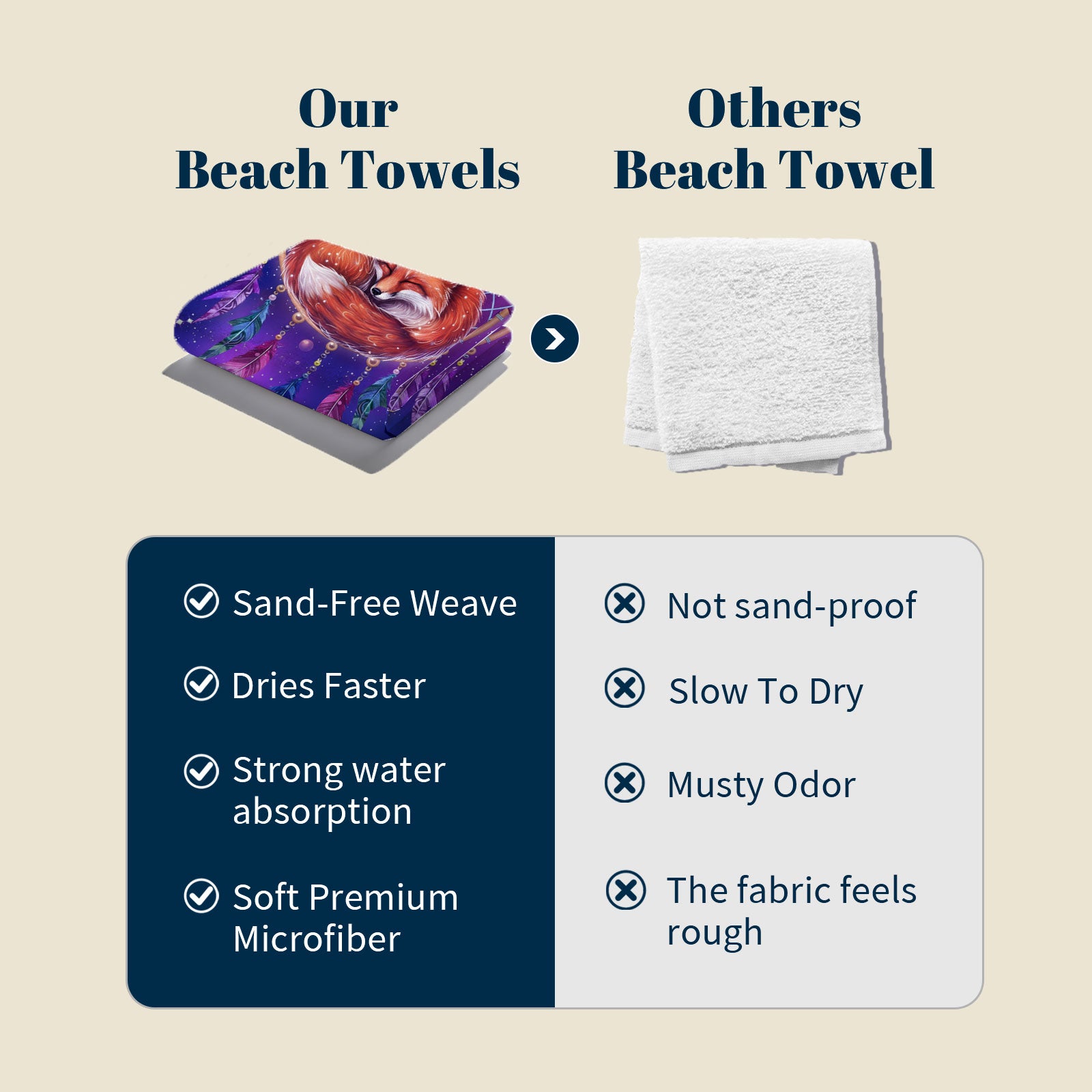 Mystical Cosmic Animal Beach Towel Quick Dry Spiritual Gift